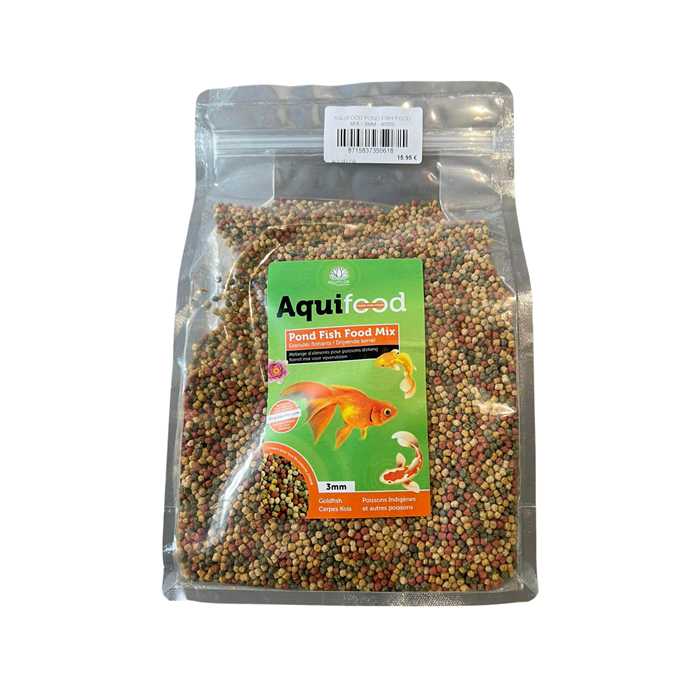 Aquifood Aquifood Pond Fish Food Mix - Goldfish Floating - 3MM - 900G 8715837350618 ZVKO900