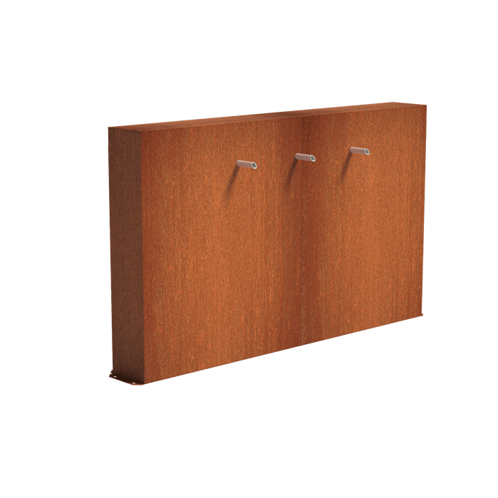 Foudebassin.com Lame d'eau Mur avec 3 jets d'eau en acier corten (avec pompe) - 200 x 120 x 25CM VCM2.3.3