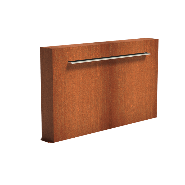 Foudebassin.com Lame d'eau Mur avec lame d'eau 150CM en acier corten (avec pompe) - 200 x 120 x 25CM VCM2.3.1500