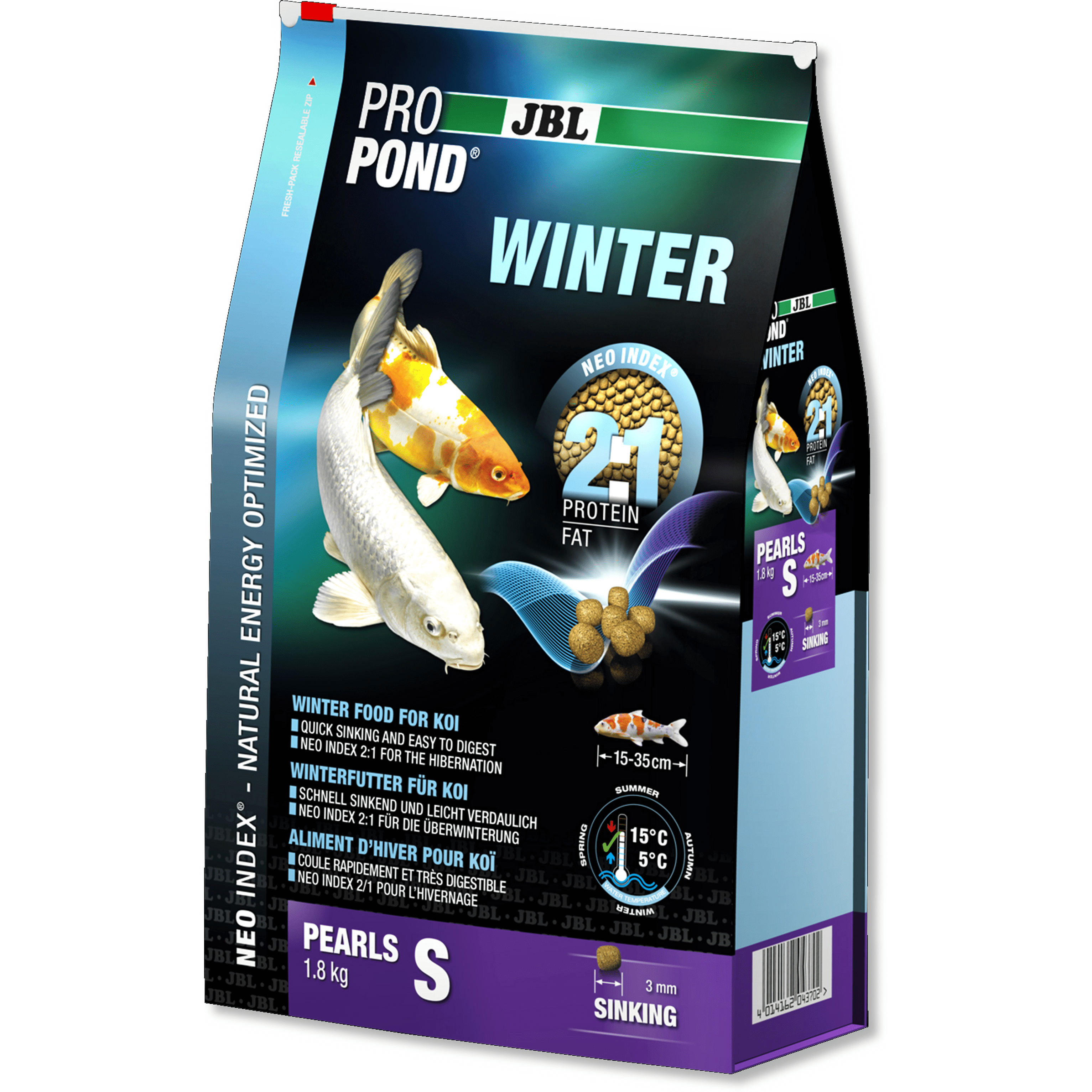 JBL JBL ProPond Winter - Small 1.8kg  - Nourriture d'hiver pour koïs de petite taille 4014162043702 4134116