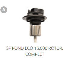 Superfish A. SF POND ECO 15000 ROTOR COMPLET Pièces détachées pour Pond Eco 15000 07070270