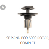 Superfish A. SF POND ECO 5000 ROTOR COMPLET Pièces détachées pour Pond Eco 5000 07070255