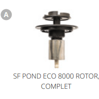 Superfish A. SF POND ECO 8000 ROTOR COMPLET Pièces détachées pour Pond Eco 8000 07070260