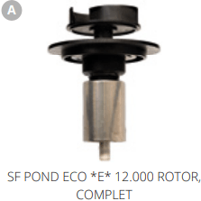 Superfish A. SF POND ECO *E* 12000 ROTOR COMPLET Pièces détachées pour Pond Eco Plus E 12000 07070445