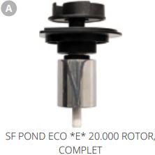 Superfish A. SF POND ECO *E* 20000 ROTOR COMPLET Pièces détachées pour Pond Eco Plus E 20000 07070505