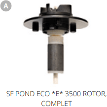 Superfish A. SF POND ECO *E* 3500 ROTOR COMPLET Pièces détachées pour Pond Eco Plus E 3500 07070435