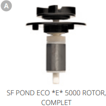 Superfish A. SF POND ECO *E* 5000 ROTOR COMPLET Pièces détachées pour Pond Eco Plus E 5000 07070435