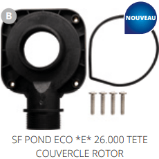 Superfish B. SF POND ECO *E* 26000 TETE COUVERCLE ROTOR Pièces détachées pour Pond Eco Plus E 26000 07070307