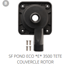 Superfish B. SF POND ECO *E* 3500 TETE COUVERCLE ROTOR Pièces détachées pour Pond Eco Plus E 3500 07070475