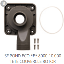 Superfish B. SF POND ECO *E* 8000 TETE COUVERCLE ROTOR Pièces détachées pour Pond Eco Plus E 8000 07070477