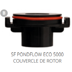 Superfish B. SF PONDFLOW ECO 5000 COUVERCLE DE ROTOR Pièces détachées pour Pond Flow Eco 5000 07060337