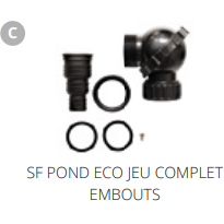 Superfish C. SF POND ECO JEU COMPLET EMBOUTS Pièces détachées pour Pond Eco 15000 07070290