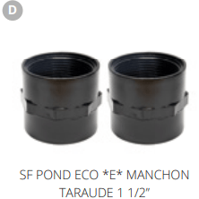 Superfish D. SF POND ECO *E* MANCHON TARAUDE 1 1/2” Pièces détachées pour Pond Eco Plus E 12000 07070490