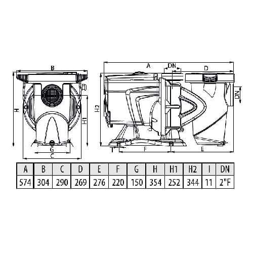 Aquaforte Pompes pour piscine DAB E.SWIM 300 - Pompe pour piscine 8059893218582 RK443