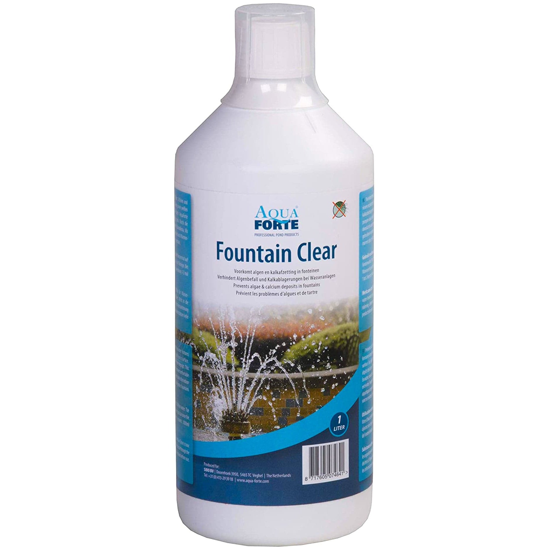 Aquaforte Foutain Clear Fountain Clear (1 litre) - Prévention des problèmes d'algues et de tartre dans les fontaines 8717605074641 SC743