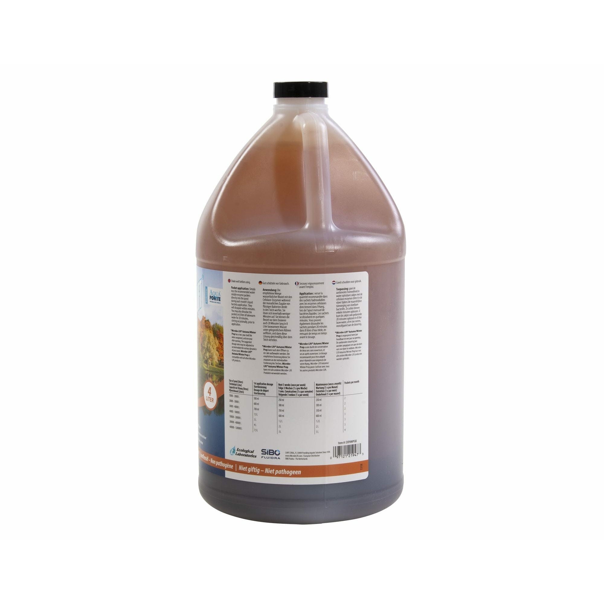 Aquaforte Bactéries Microbe-Lift Automne/hiver 4 litres - Formule spéciale pour l'automne et l'hiver 97121200532 SC784