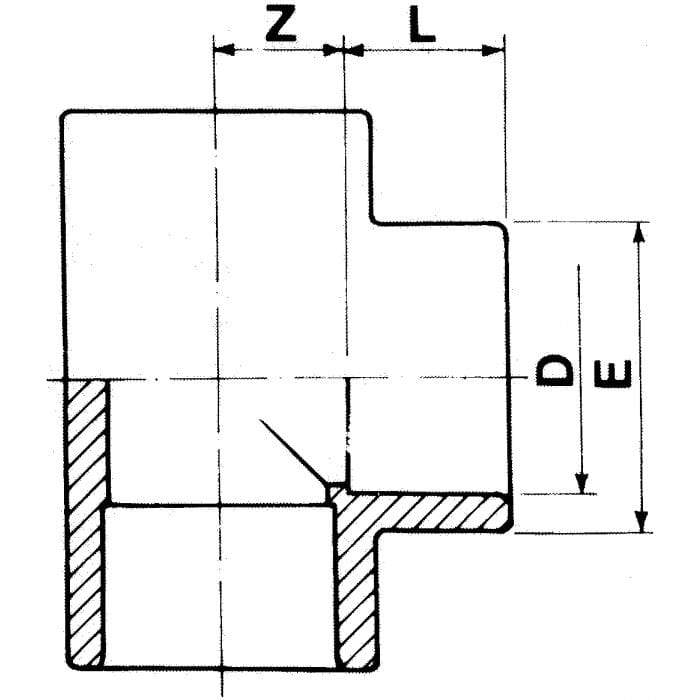Aquaforte PVC Pièce en T 90° PVC - À coller - Sous pression