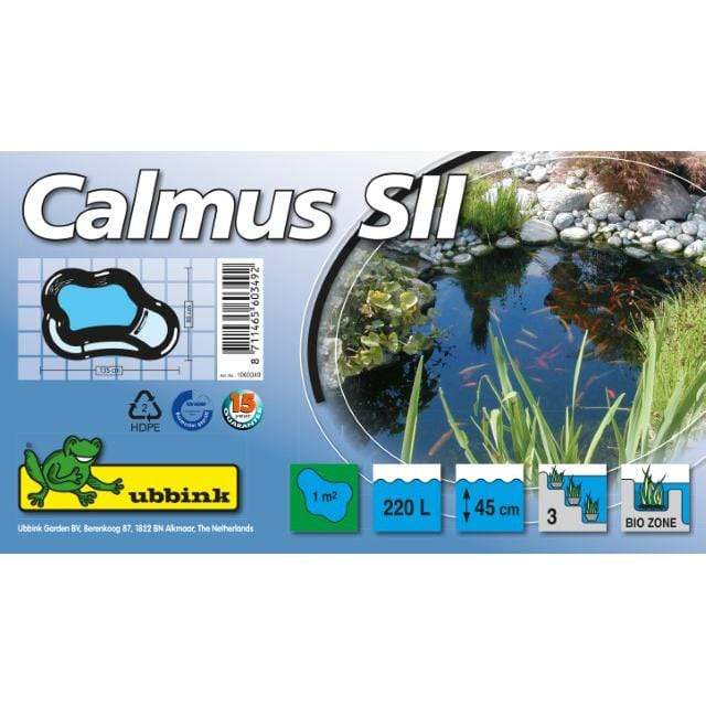 FOUDEBASSIN.COM UBBINK CALMUS SII - bassin préformé - HDPE, surface 1,00 m², profondeur max 45 cm, volume d'eau 220 l - H45 x 135 x 90 cm 8711465603492 1060349