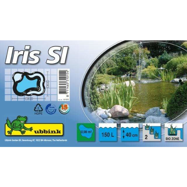 FOUDEBASSIN.COM UBBINK IRIS SI - bassin préformé - HDPE, surface 0,98 m², profondeur max 40 cm, volume d'eau 150 l - H40 x 120 x 90 cm 8711465310154 1311015