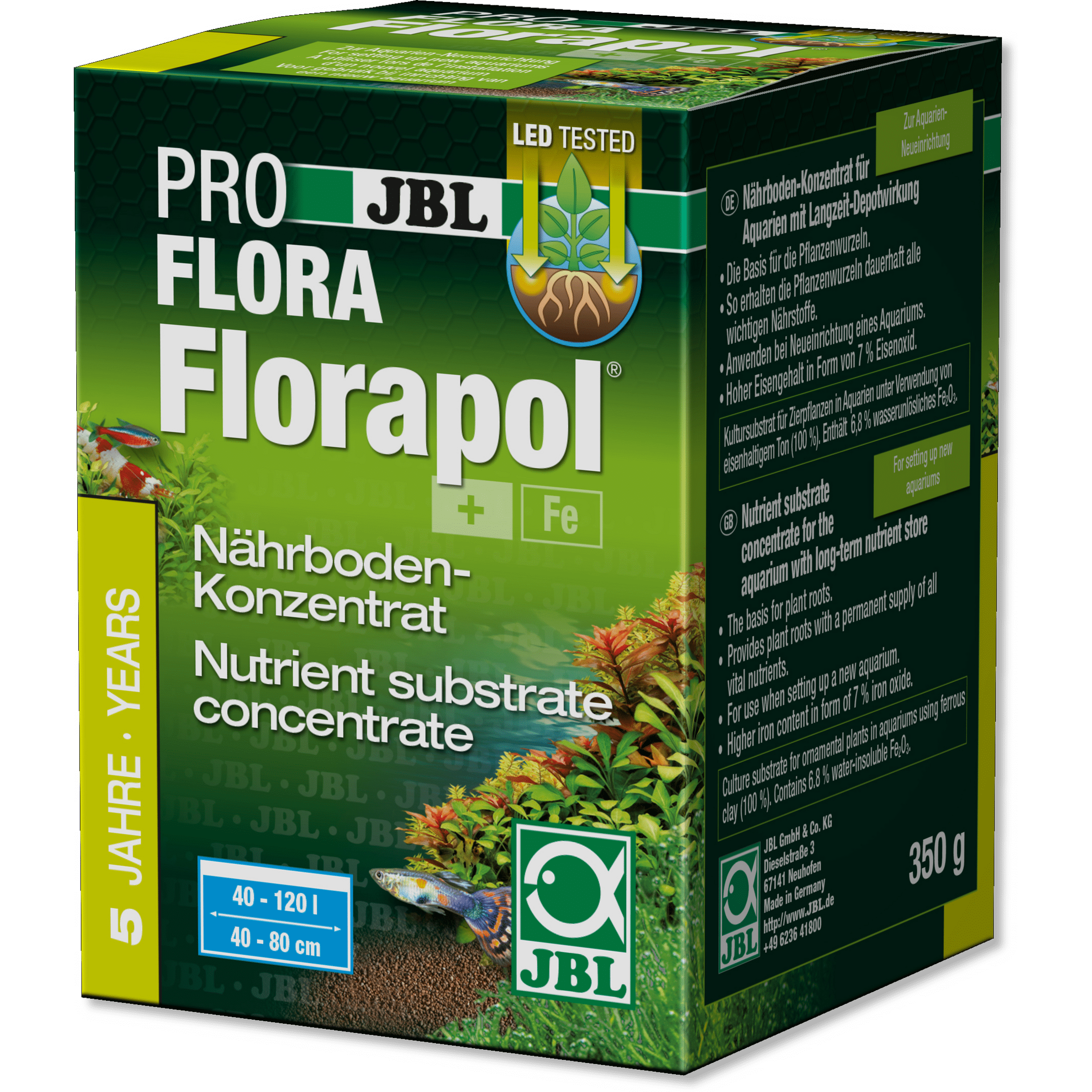 JBL Engrais 350gr pour 100litres ProFlora FloraPol - Engrais longue durée pour aquariums d'eau douce - JBL 4014162201218 2012100