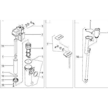 Oase Living Water Pièces détachées Oase POMPE À BOUE 84° de remplacement pour FILTOMATIC - 14148 - Oase Living Water 4010052141480 14148