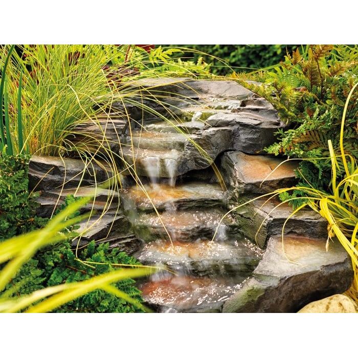 Oase Living Water Cascades Staubbach Falls ardoise marron, droite - Cascade préformée - Oase 4010052330693 33069