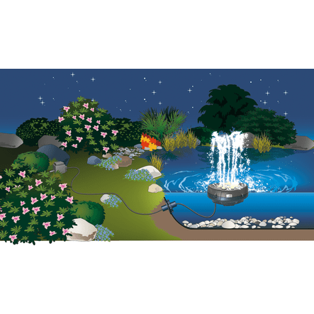 Oase Living Water Jeux d'eau WATER STARLET OASE JET D'EAU FLOTTANT - Jeu d'eau flottant LED autonome 4010052502144 50214