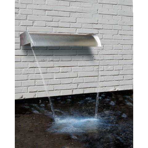 Ubbink Lames d'eau NEVADA LED 60 - cascade - Inox 304, transfo 230VAC/12VAC-50Hz, 35 leds blanc, incl. connecteur 1" - LED : 240 Lumen, EEK A+, 4w - H13 x 60 x 33 cm 8711465121095 1312109