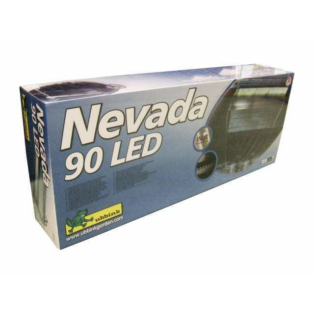 Ubbink Lames d'eau NEVADA LED 90 - cascade - Inox 304, transfo 230VAC/12VAC-50Hz, 62 leds blanc, incl. connecteur 1" - LED : 420 Lumen, EEK A+, 7w - H13 x 90 x 33 cm 8711465121101 1312110