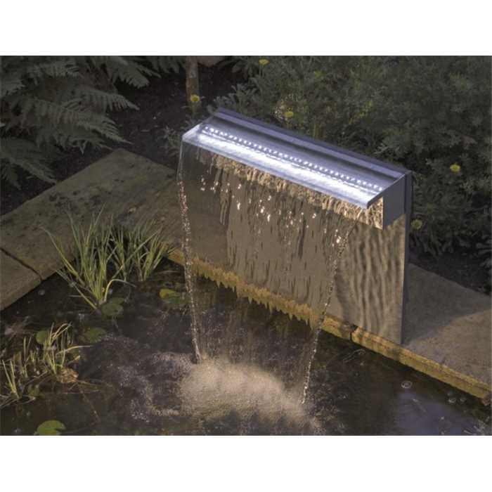 Ubbink Lames d'eau NIAGARA 30 Lame d'eau / Cascade - Inox 304, incl. connecteur 1" - H10 x 30 x 12,5 cm 8711465120852 1312085